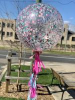 Jumbo confetti tassel balloon