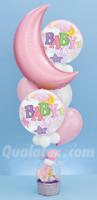 Baby Girl Dreamland Balloon bouquet with basket
