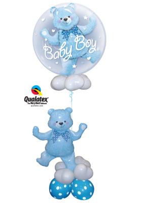 Baby Boy Bubble balloon bouquet